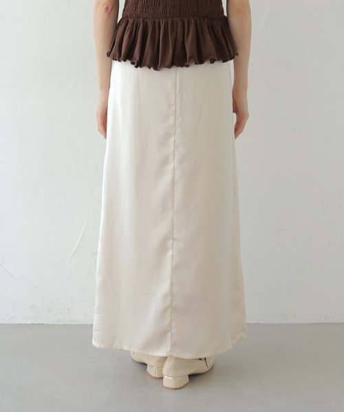 CLEIO（クレイオ）の「【CLEIO】デザインレースサテンスカート DESIGN LACE SATIN SKIRT（スカート・レディース・ベージュ/グリーン系その他/アイボリー・FREE）」の7枚目の写真