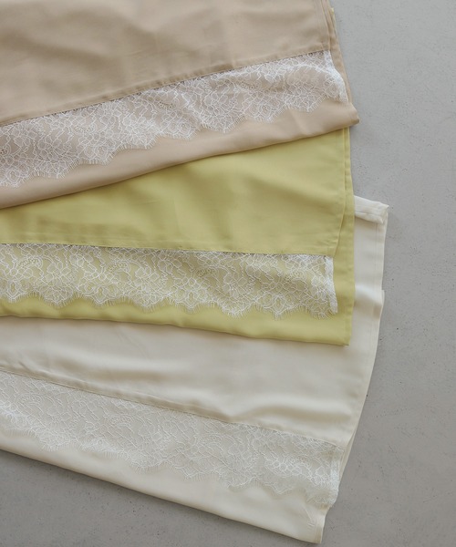 CLEIO(クレイオ)の「【CLEIO】デザインレースサテンスカート DESIGN LACE SATIN SKIRT(スカート・レディース・ベージュ/グリーン系その他/アイボリー・FREE)」の16枚目の写真