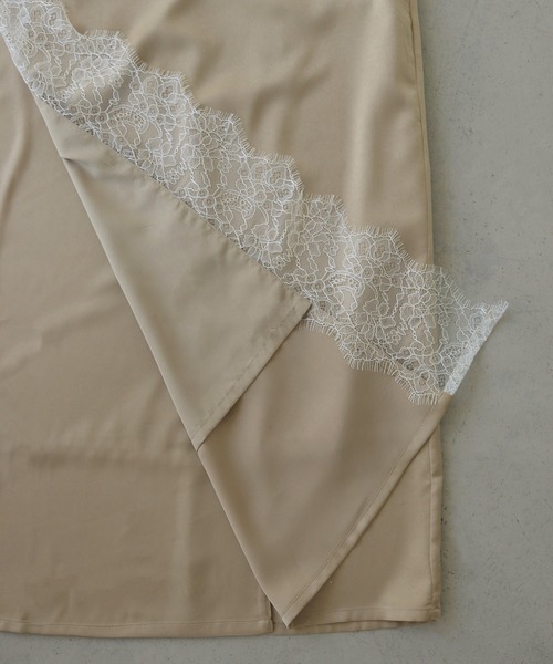 CLEIO(クレイオ)の「【CLEIO】デザインレースサテンスカート DESIGN LACE SATIN SKIRT(スカート・レディース・ベージュ/グリーン系その他/アイボリー・FREE)」の19枚目の写真