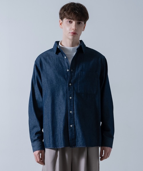 improves(インプローブス)の「6oz デニム シャツ(シャツ/ブラウス・メンズ・ブルー/ブルー系/ネイビー・SMALL/MEDIUM/LARGE/X-LARGE)」の2枚目の写真