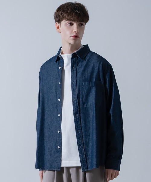 improves(インプローブス)の「6oz デニム シャツ(シャツ/ブラウス・メンズ・ブルー/ブルー系/ネイビー・SMALL/MEDIUM/LARGE/X-LARGE)」の4枚目の写真