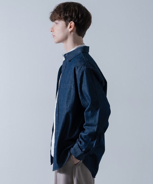 improves(インプローブス)の「6oz デニム シャツ(シャツ/ブラウス・メンズ・ブルー/ブルー系/ネイビー・SMALL/MEDIUM/LARGE/X-LARGE)」の5枚目の写真