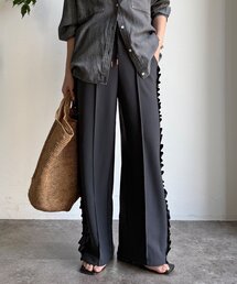 DouDou | 【新色追加/WEB限定】カットジョーゼットサイドフリルラインパンツ(その他パンツ)
