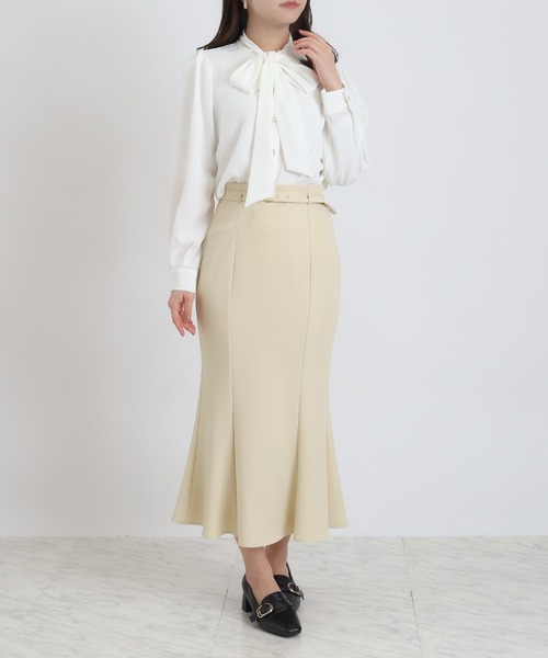 ASTORIA ODIER（アストリアオディール）の「アソート柄ボウタイブラウス（シャツ/ブラウス・レディース・ホワイト×ブルー/グレイッシュブルー/ホワイト/イエロー・MEDIUM）」の14枚目の写真