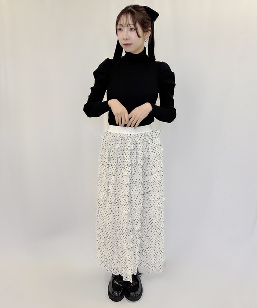 frunco(フランコ)の「パワショルリブタートルネック(Tシャツ/カットソー・レディース・ホワイト/ブラック・FREE)」の12枚目の写真