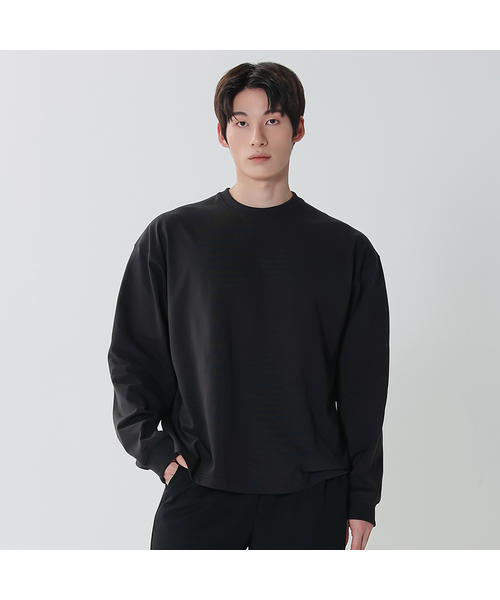MALDEN(モールデン)の「ヘビーコットン無地オーバーサイズロングスリーブ(Tシャツ/カットソー・レディース・ブラック/ホワイト・X-LARGE/LARGE/MEDIUM/SMALL)」の1枚目の写真