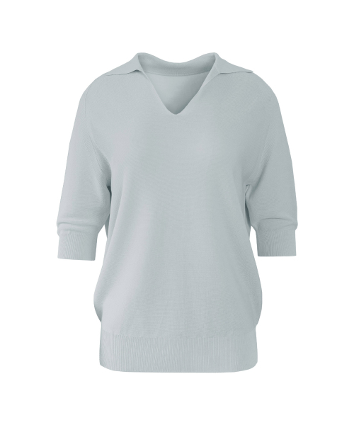 VASCARA(バスカラ)の「V Collar Neck Raglan Half Sleeve Knitwear (5colors)(Tシャツ/カットソー・レディース・ブラック/ライトベージュ/カーキ/ライトブルー/コーラル・FREE)」の8枚目の写真