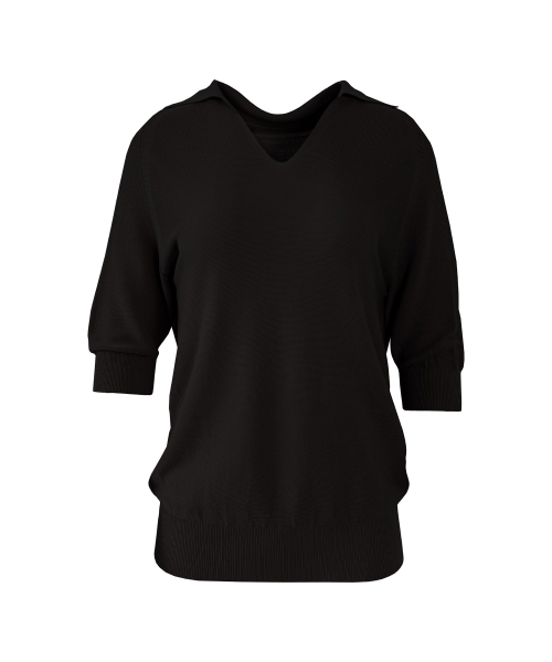 VASCARA(バスカラ)の「V Collar Neck Raglan Half Sleeve Knitwear (5colors)(Tシャツ/カットソー・レディース・ブラック/ライトベージュ/カーキ/ライトブルー/コーラル・FREE)」の9枚目の写真