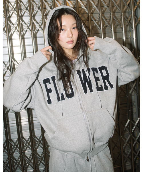 HAVISM(ヘビズム)の「CORDUROY FLOWER ZIP UP HOOD(GREY)(パーカー・レディース・その他・ONE SIZE)」の7枚目の写真