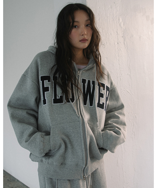HAVISM(ヘビズム)の「CORDUROY FLOWER ZIP UP HOOD(GREY)(パーカー・レディース・その他・ONE SIZE)」の6枚目の写真