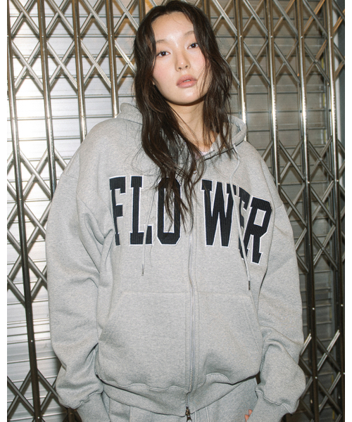 HAVISM(ヘビズム)の「CORDUROY FLOWER ZIP UP HOOD(GREY)(パーカー・レディース・その他・ONE SIZE)」の4枚目の写真