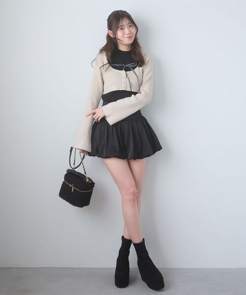 MAJESTIC LEGON（マジェスティックレゴン）の「アメスリニットセットフーディカーデ（カーディガン/ボレロ・レディース・ホワイト系その他2/グレー系その他3/グレー系その他2/アイボリー・MEDIUM）」の8枚目の写真