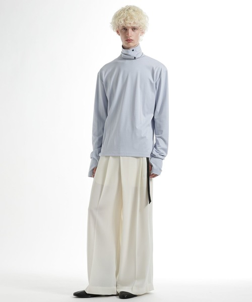 HARE（ハレ）の「ボタンハイネックカット(HARE)（Tシャツ/カットソー・メンズ・ブルー/ブラック/ネイビー・FREE）」の11枚目の写真