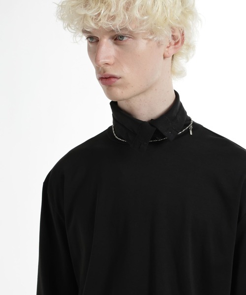 HARE（ハレ）の「ボタンハイネックカット(HARE)（Tシャツ/カットソー・メンズ・ブルー/ブラック/ネイビー・FREE）」の20枚目の写真