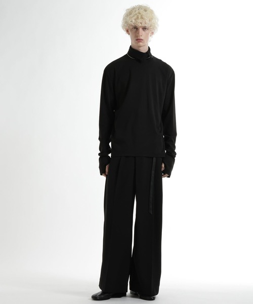 HARE（ハレ）の「ボタンハイネックカット(HARE)（Tシャツ/カットソー・メンズ・ブルー/ブラック/ネイビー・FREE）」の7枚目の写真