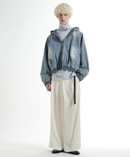 HARE（ハレ）の「ボタンハイネックカット(HARE)（Tシャツ/カットソー・メンズ・ブルー/ブラック/ネイビー・FREE）」の9枚目の写真