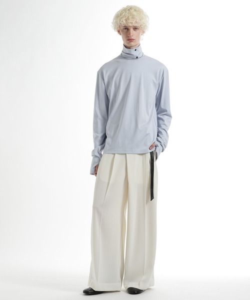 HARE（ハレ）の「ボタンハイネックカット(HARE)（Tシャツ/カットソー・メンズ・ブルー/ブラック/ネイビー・FREE）」の10枚目の写真