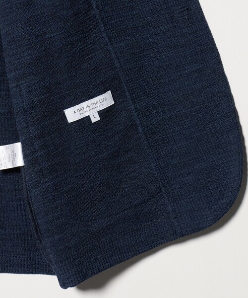 A DAY IN THE LIFE UNITED ARROWS(アデイインザライフユナイテッドアローズ)の「ドビー ワッフル カーディガン ジャケット<A DAY IN THE LIFE>(カーディガン/ボレロ・メンズ・ダークグレー/ネイビー・L/M/XL)」の9枚目の写真
