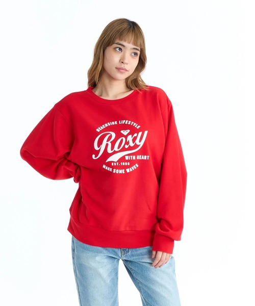 ROXY(ロキシー)の「ROXY ウィメンズ ROXY WITH HEART PULLOVER ミニ裏毛クルーネックスウェット 【2026年春夏モデル】/ロキシープルオーバートレーナー(スウェット・レディース・ナチュラル/グレー/レッド・LARGE/MEDIUM)」の9枚目の写真