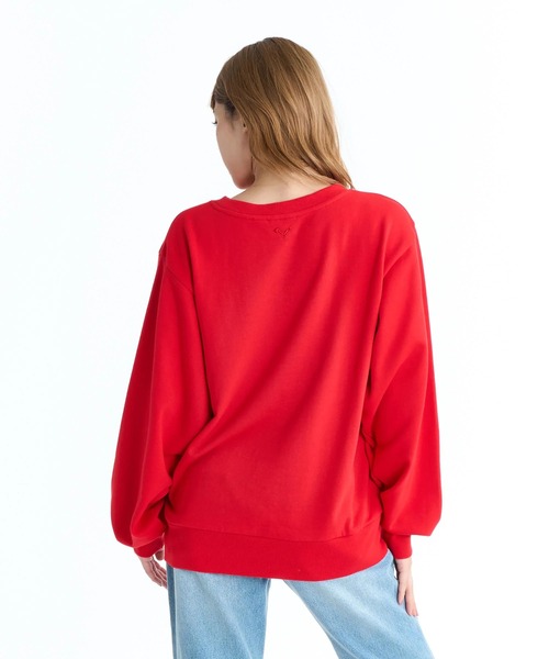 ROXY(ロキシー)の「ROXY ウィメンズ ROXY WITH HEART PULLOVER ミニ裏毛クルーネックスウェット 【2026年春夏モデル】/ロキシープルオーバートレーナー(スウェット・レディース・ナチュラル/グレー/レッド・LARGE/MEDIUM)」の10枚目の写真