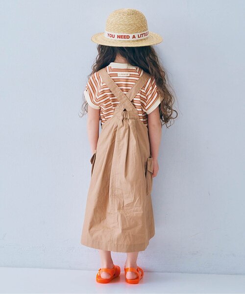 p.premier（ピードットプルミエ）の「BIGポケットジャンスカ（ジャンパースカート・キッズ・カーキ/チャコール/キャメル・120/110/90/140/130/80/100）」の5枚目の写真