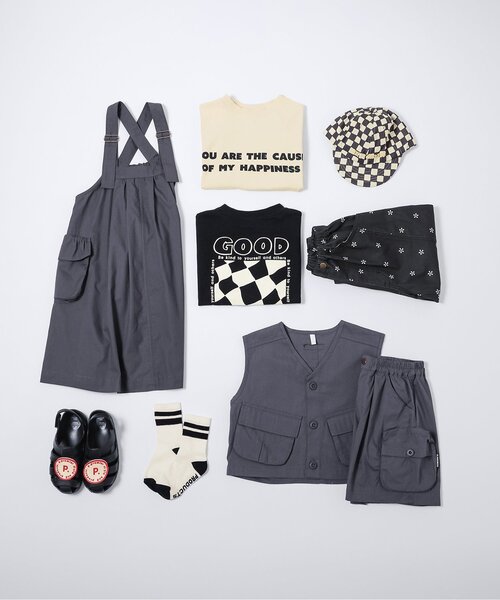 p.premier（ピードットプルミエ）の「BIGポケットジャンスカ（ジャンパースカート・キッズ・カーキ/チャコール/キャメル・120/110/90/140/130/80/100）」の9枚目の写真