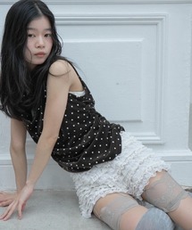 Smyeon | Flocked dot sleeveless top/フロッキードットノースリーブトップス(タンクトップ)