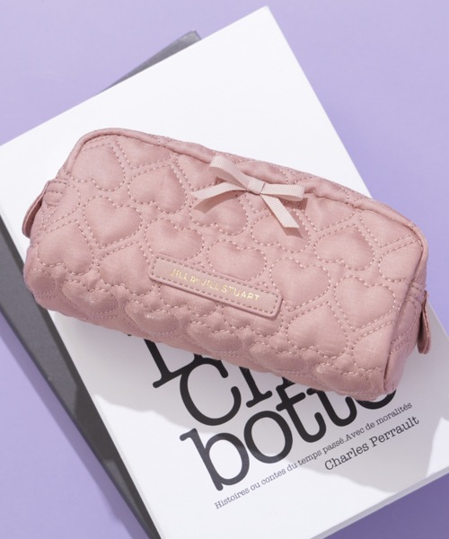 JILL by JILL STUART（ジルバイジルスチュアート）の「ハートキルトポーチ（ポーチ・レディース・ピンク/ラベンダー/ブラック系その他/ブラック・FREE）」の4枚目の写真