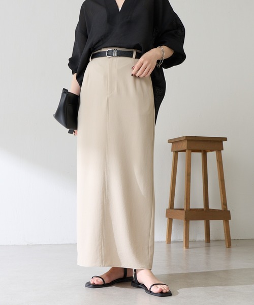 COLLAGE GALLARDAGALANTE（コラージュガリャルダガランテ）の「ジャージタイトスカート/セットアップ可/WEB限定サイズ展開（スカート・レディース・ブラック/ベージュ・2/FREE）」の11枚目の写真