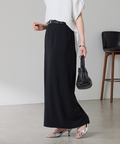 COLLAGE GALLARDAGALANTE（コラージュガリャルダガランテ）の「ジャージタイトスカート/セットアップ可/WEB限定サイズ展開（スカート・レディース・ブラック/ベージュ・2/FREE）」の10枚目の写真