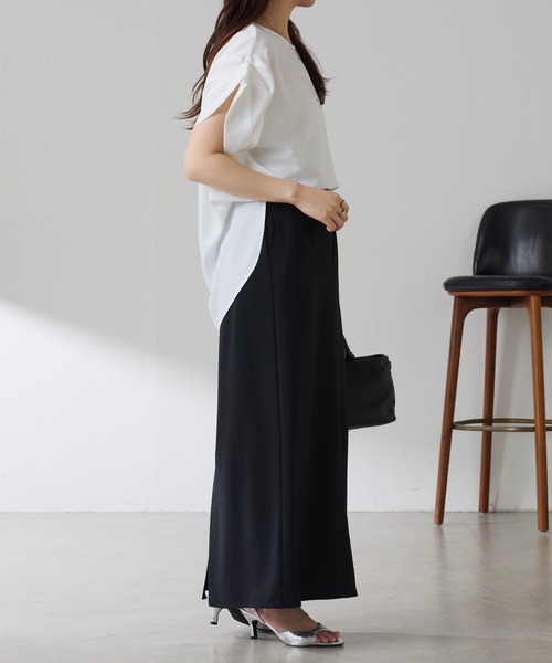 COLLAGE GALLARDAGALANTE（コラージュガリャルダガランテ）の「ジャージタイトスカート/セットアップ可/WEB限定サイズ展開（スカート・レディース・ブラック/ベージュ・2/FREE）」の5枚目の写真