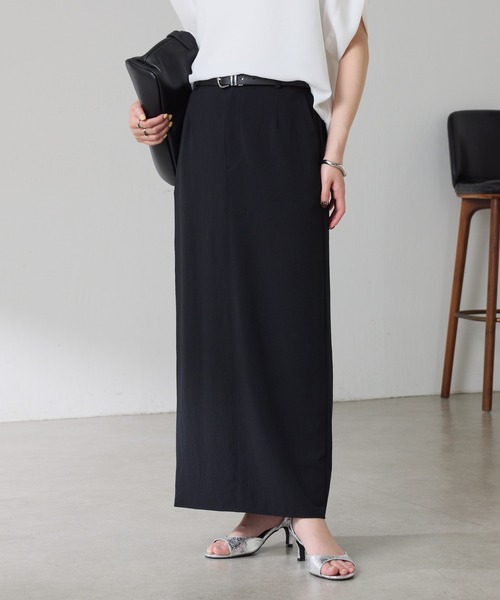 COLLAGE GALLARDAGALANTE（コラージュガリャルダガランテ）の「ジャージタイトスカート/セットアップ可/WEB限定サイズ展開（スカート・レディース・ブラック/ベージュ・2/FREE）」の16枚目の写真