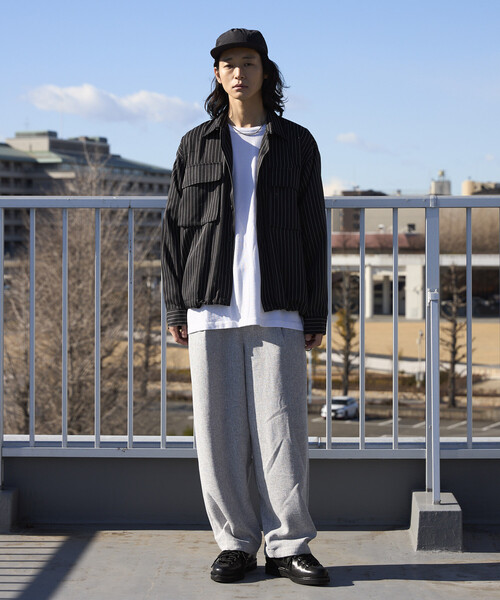 Firsthand(ファーストハンド)の「Firsthand/ファーストハンド スピンドル ストライプ シャツ ジャケット / セットアップ対応(シャツ/ブラウス・メンズ・チャコールグレー/グレー/ベージュ/ブラック・MEDIUM/LARGE)」の19枚目の写真