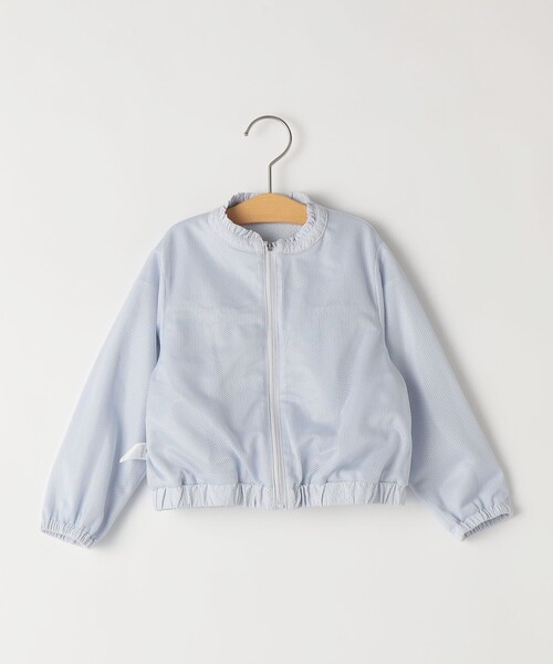 SHIPS(シップス)の「SHIPS KIDS:80~90cm / 〈UVカット〉ドライタッチ フリル ライト ブルゾン(その他アウター・キッズ・ライトブルー/クリーム・90/80)」の9枚目の写真