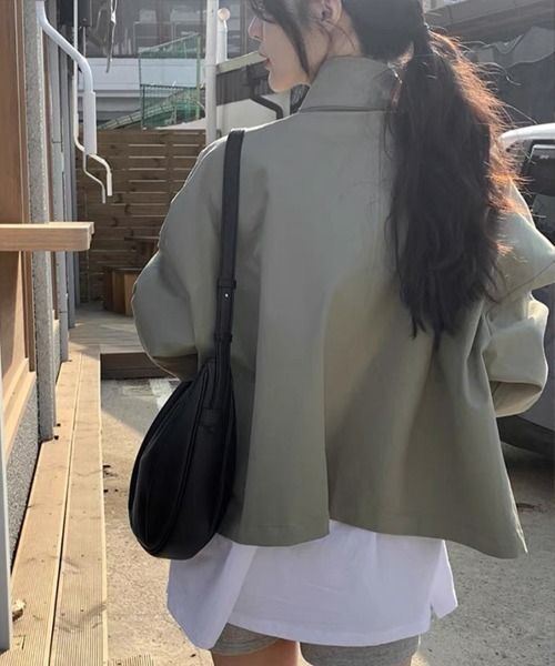 Flugge(フラッジー)の「スタンドカラーライトアウター(その他アウター・レディース・カーキ/アイボリー・LARGE/MEDIUM)」の9枚目の写真