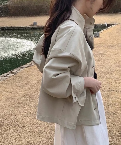 Flugge(フラッジー)の「スタンドカラーライトアウター(その他アウター・レディース・カーキ/アイボリー・LARGE/MEDIUM)」の20枚目の写真