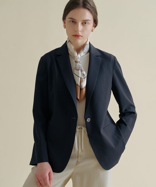 J.PRESS(ジェイプレス)の「ペンシル SLUB STRIPE ワイド イージー パンツ(その他パンツ・レディース・アイボリー系1/ネイビー系1・7/11/9)」の8枚目の写真