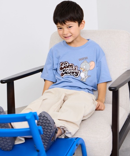 NAVY(ネイビー)の「NAVY サイドパイピング ナイロンカーゴパンツ(カーゴパンツ・キッズ・サックスブルー/カーキ/アイボリー/ブラック・120cm/160cm/150cm/140cm/130cm)」の12枚目の写真