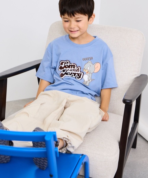 NAVY(ネイビー)の「NAVY サイドパイピング ナイロンカーゴパンツ(カーゴパンツ・キッズ・サックスブルー/カーキ/アイボリー/ブラック・120cm/160cm/150cm/140cm/130cm)」の13枚目の写真