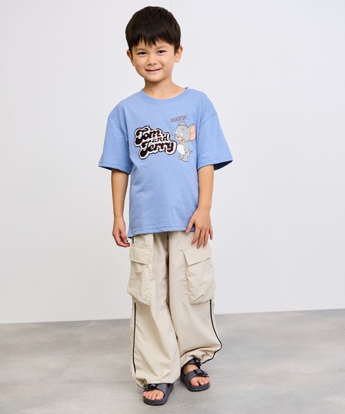 NAVY(ネイビー)の「NAVY サイドパイピング ナイロンカーゴパンツ(カーゴパンツ・キッズ・サックスブルー/カーキ/アイボリー/ブラック・120cm/160cm/150cm/140cm/130cm)」の17枚目の写真