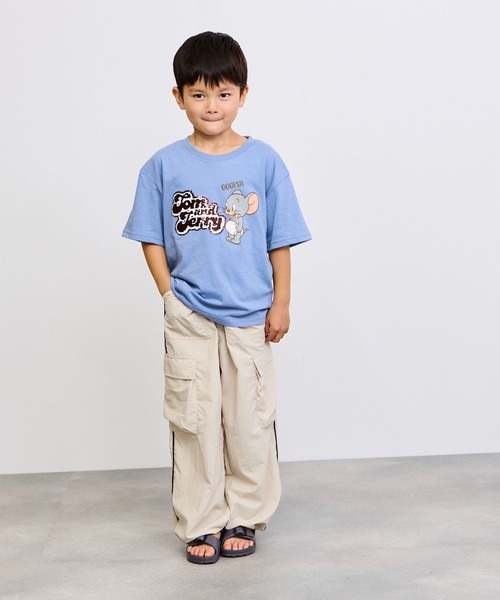 NAVY(ネイビー)の「NAVY サイドパイピング ナイロンカーゴパンツ(カーゴパンツ・キッズ・サックスブルー/カーキ/アイボリー/ブラック・120cm/160cm/150cm/140cm/130cm)」の20枚目の写真