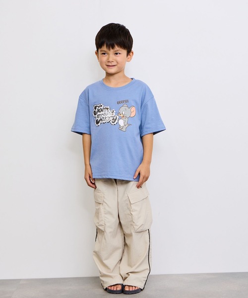 NAVY(ネイビー)の「NAVY サイドパイピング ナイロンカーゴパンツ(カーゴパンツ・キッズ・サックスブルー/カーキ/アイボリー/ブラック・120cm/160cm/150cm/140cm/130cm)」の21枚目の写真