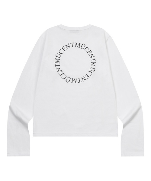 MUCENT(ムセント)の「シグニチャーバックラウンド円形ロゴ長袖Tシャツ(2カラー)(Tシャツ/カットソー・レディース・ブラック/ホワイト・FREE)」の2枚目の写真