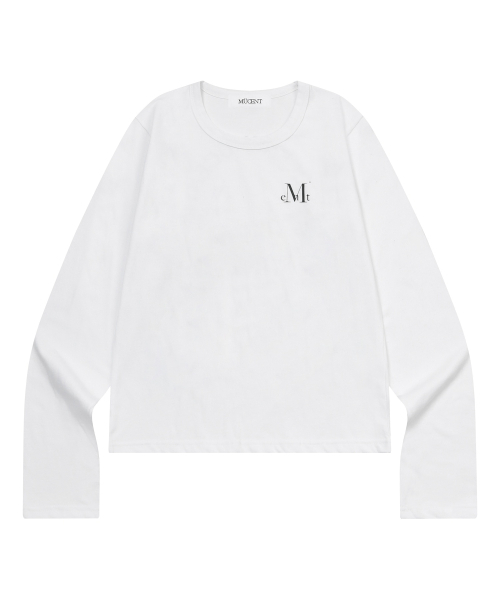 MUCENT(ムセント)の「シグニチャーバックラウンド円形ロゴ長袖Tシャツ(2カラー)(Tシャツ/カットソー・レディース・ブラック/ホワイト・FREE)」の8枚目の写真