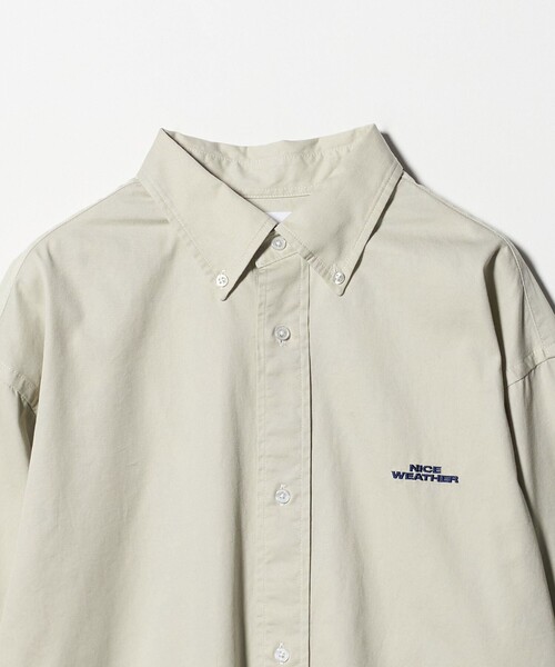 NICE WEATHER(ナイスウェザー)の「<NICE WEATHER>ツイル ボタンダウン シャツ(シャツ/ブラウス・メンズ・ベージュ/ネイビー・M/S/L)」の12枚目の写真