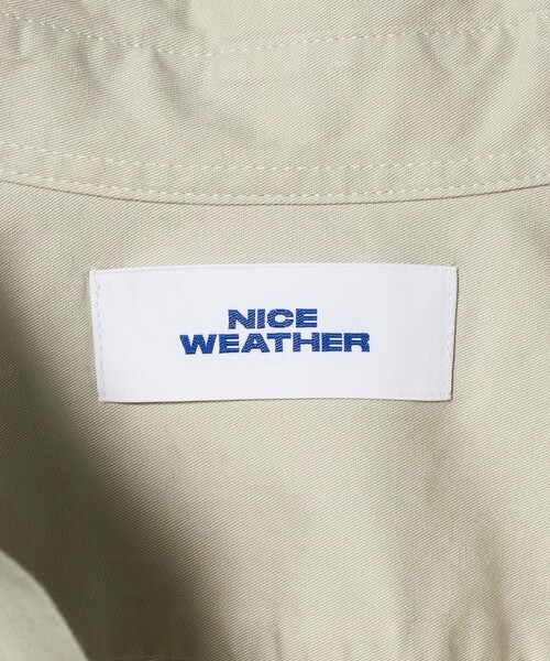 NICE WEATHER(ナイスウェザー)の「<NICE WEATHER>ツイル ボタンダウン シャツ(シャツ/ブラウス・メンズ・ベージュ/ネイビー・M/S/L)」の3枚目の写真