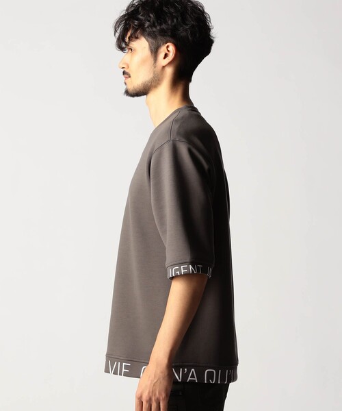 NICOLE CLUB FOR MEN(ニコルクラブフォーメン)の「スポンジダンボールニット 5分袖プルオーバー(Tシャツ/カットソー・メンズ・カーキ/ブラック/ブルー/ホワイト/ライトグレー・XL/M/L)」の12枚目の写真