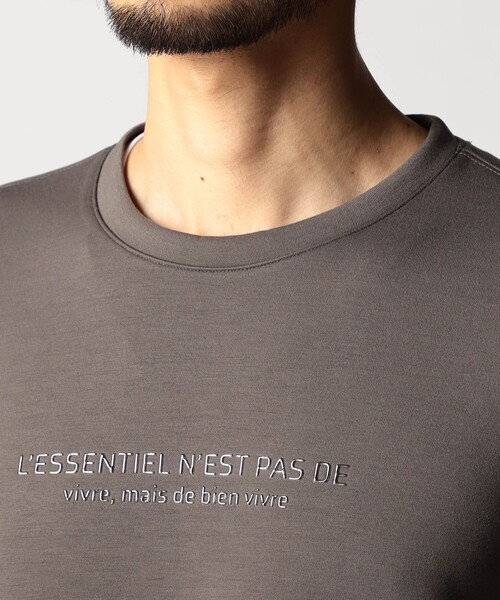 NICOLE CLUB FOR MEN(ニコルクラブフォーメン)の「スポンジダンボールニット 5分袖プルオーバー(Tシャツ/カットソー・メンズ・カーキ/ブラック/ブルー/ホワイト/ライトグレー・XL/M/L)」の13枚目の写真