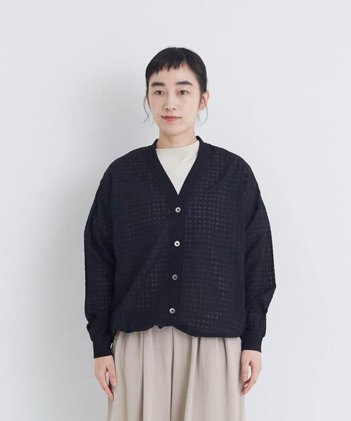 conges payes ADIEU TRISTESSE(コンジェ ペイエ アデュートリステス)の「シャーリングカーディガンシャツ(カーディガン/ボレロ・レディース・ベージュ系その他/ブルー系その他/ブラック系その他・38)」の22枚目の写真