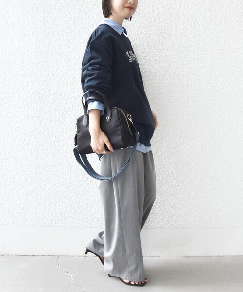 SHIPS（シップス）の「【WEB限定】SHIPS ラウンド ロゴ 刺繍 スウェット（スウェット・レディース・ネイビー/ブラウン/ナチュラル/ライトブルー・LARGE/MEDIUM）」の5枚目の写真